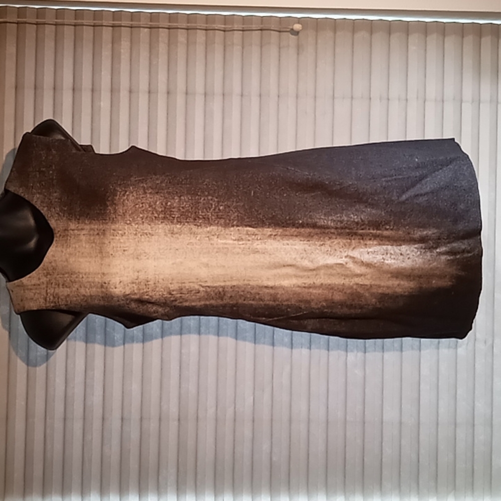 Helmut Lang Abyss Print Wool/Silk Sheath Dress